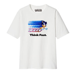 CAMISETA THINK FAST. SONIC RETRO DESIGN