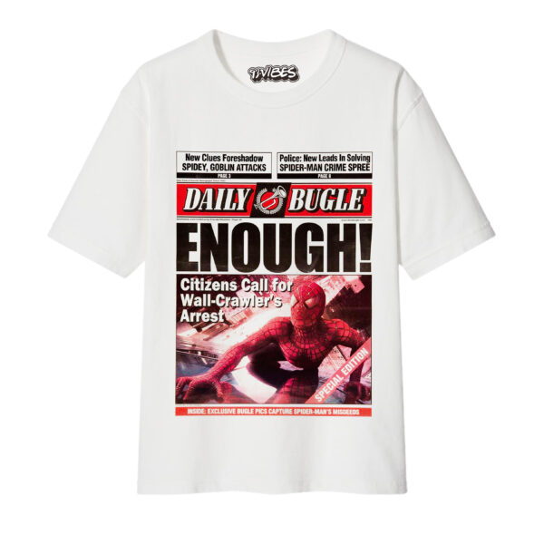 CAMISETA DAILY BUGLE ATACKS SPIDERMAN